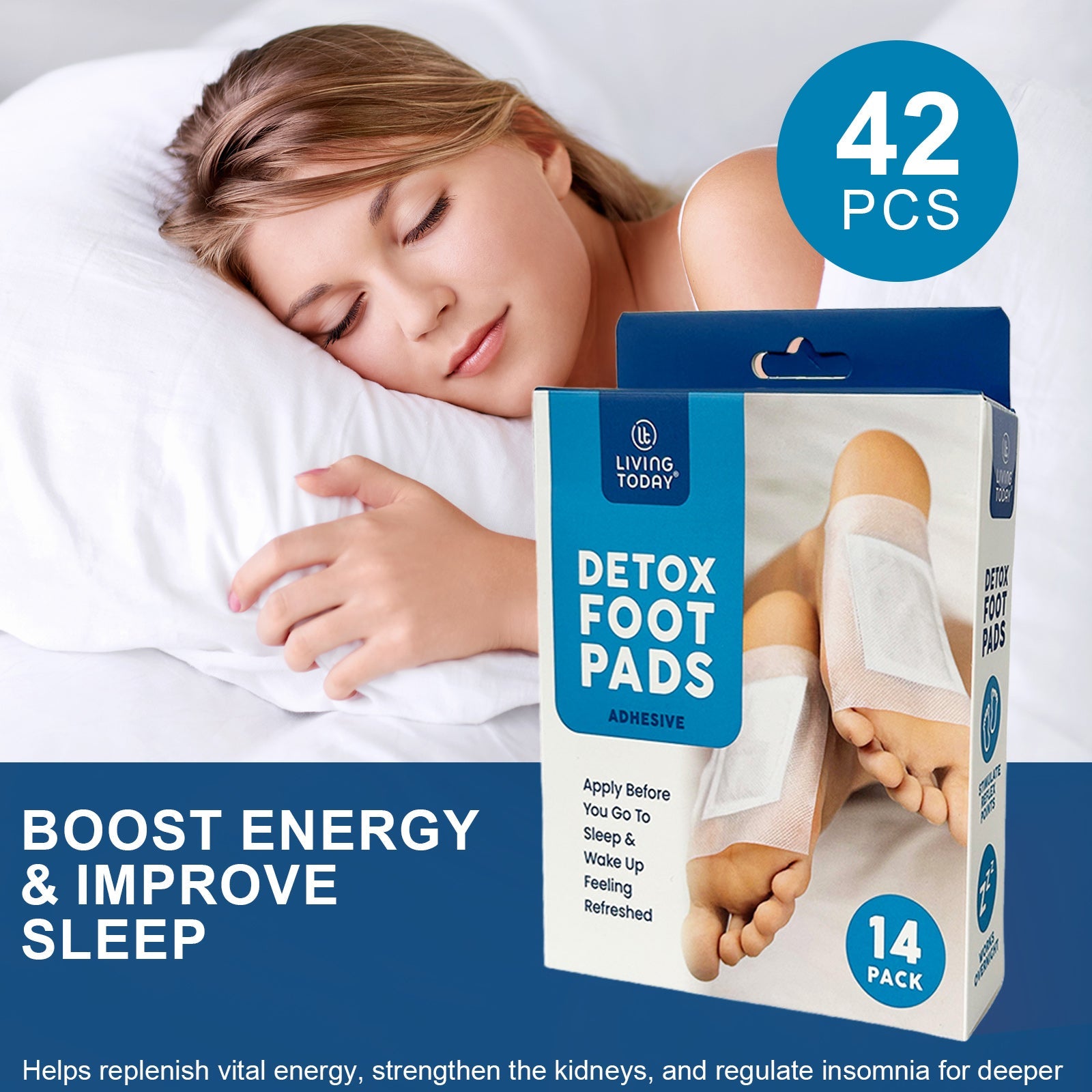 The Cleansing Detox Foot Pads 42 Pieces Overnight Herbal Foot Care Pack