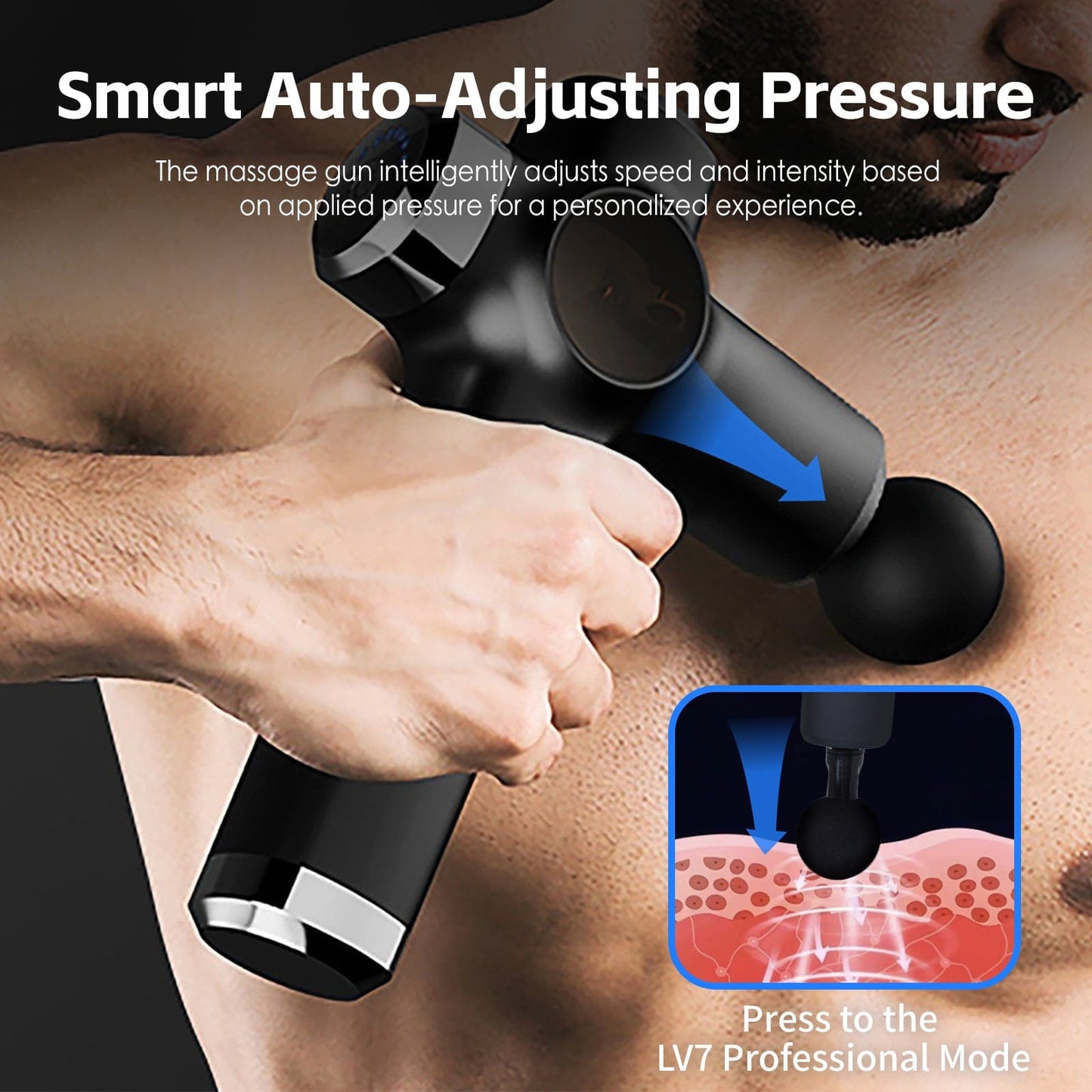 Remology Impact Therapy Massage Gun - 7 Speed with 4 Heads