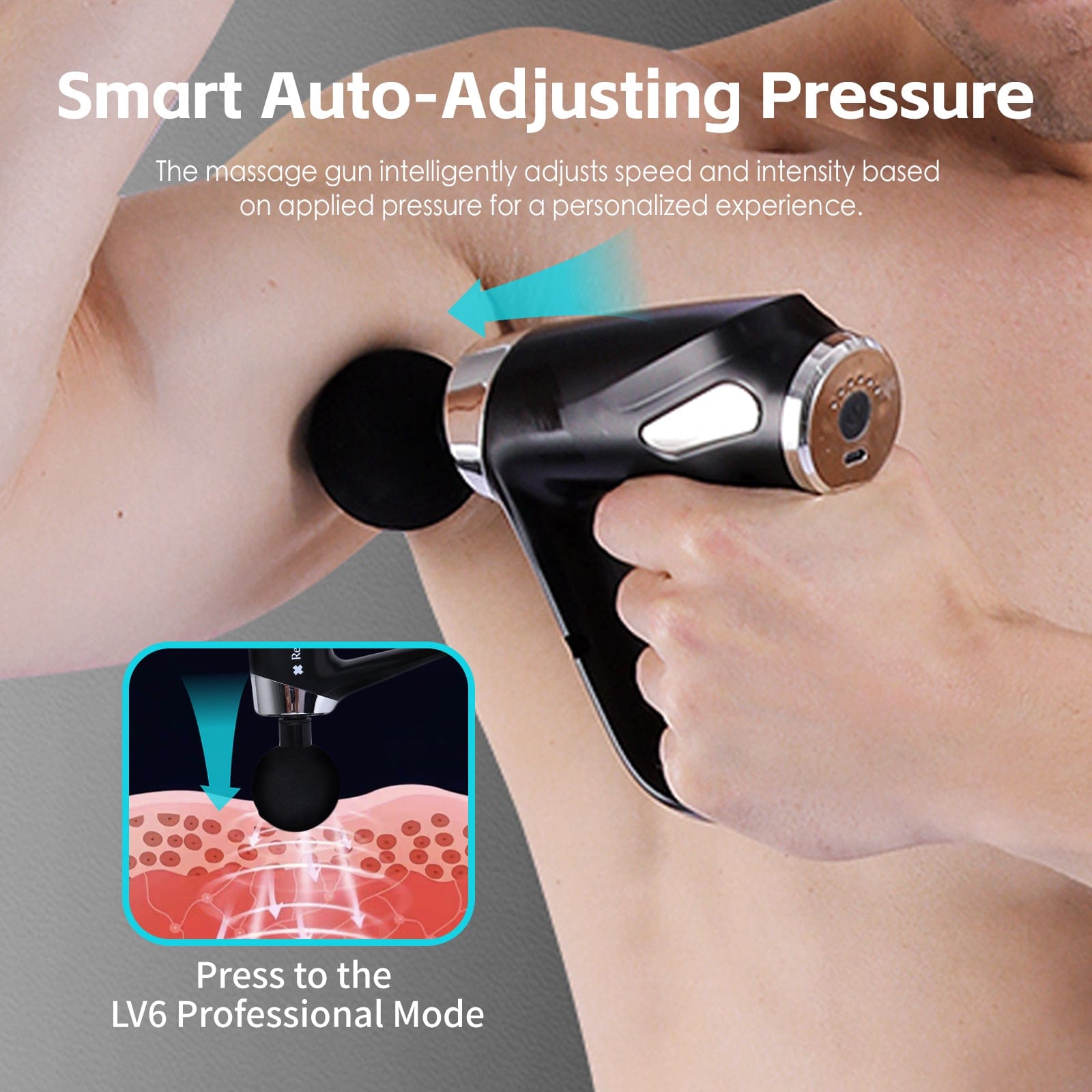 Remology Impact Therapy Massage Gun - 6 Speed with 4 Heads - SuperSaverAU - view 5