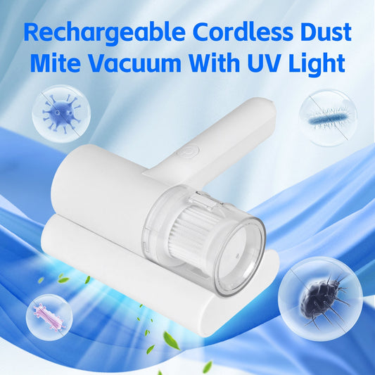 UV-C Cordless Dust Mite Vacuum - Handheld Sanitizing Cleaner
