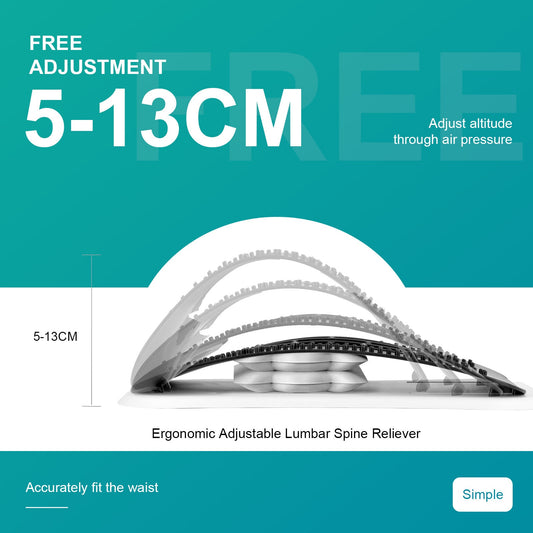 Adjustable Air Lumbar Spine Reliever - Inflatable Back Stretcher