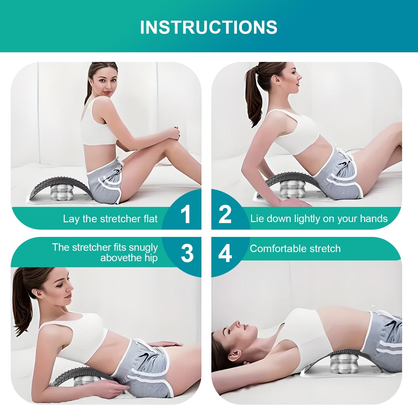 Adjustable Air Lumbar Spine Reliever - Inflatable Back Stretcher
