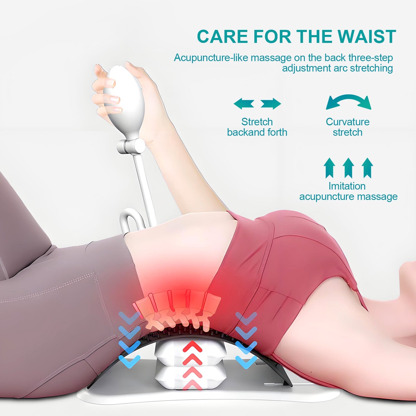 Adjustable Air Lumbar Spine Reliever - Inflatable Back Stretcher - SuperSaverAU - view 5