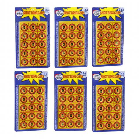 Premium 6 Card 8 Shot Ring Caps Refill Pack 684 Toy Cap Gun Shots