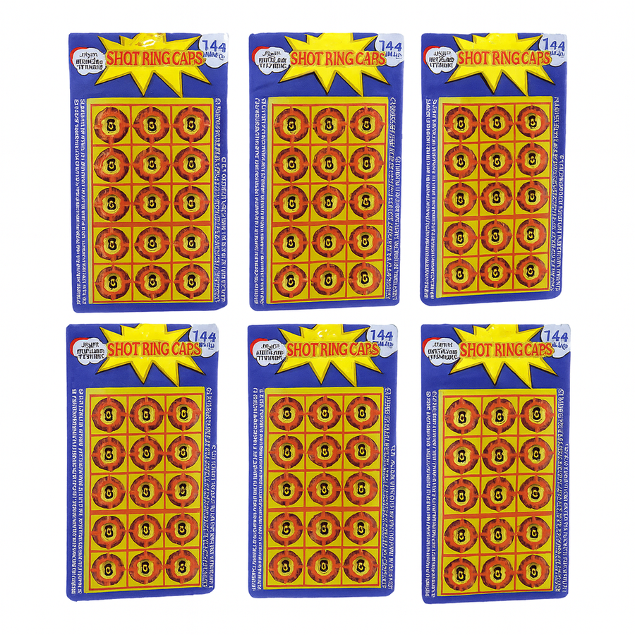 Premium 6 Card 8 Shot Ring Caps Refill Pack 684 Toy Cap Gun Shots