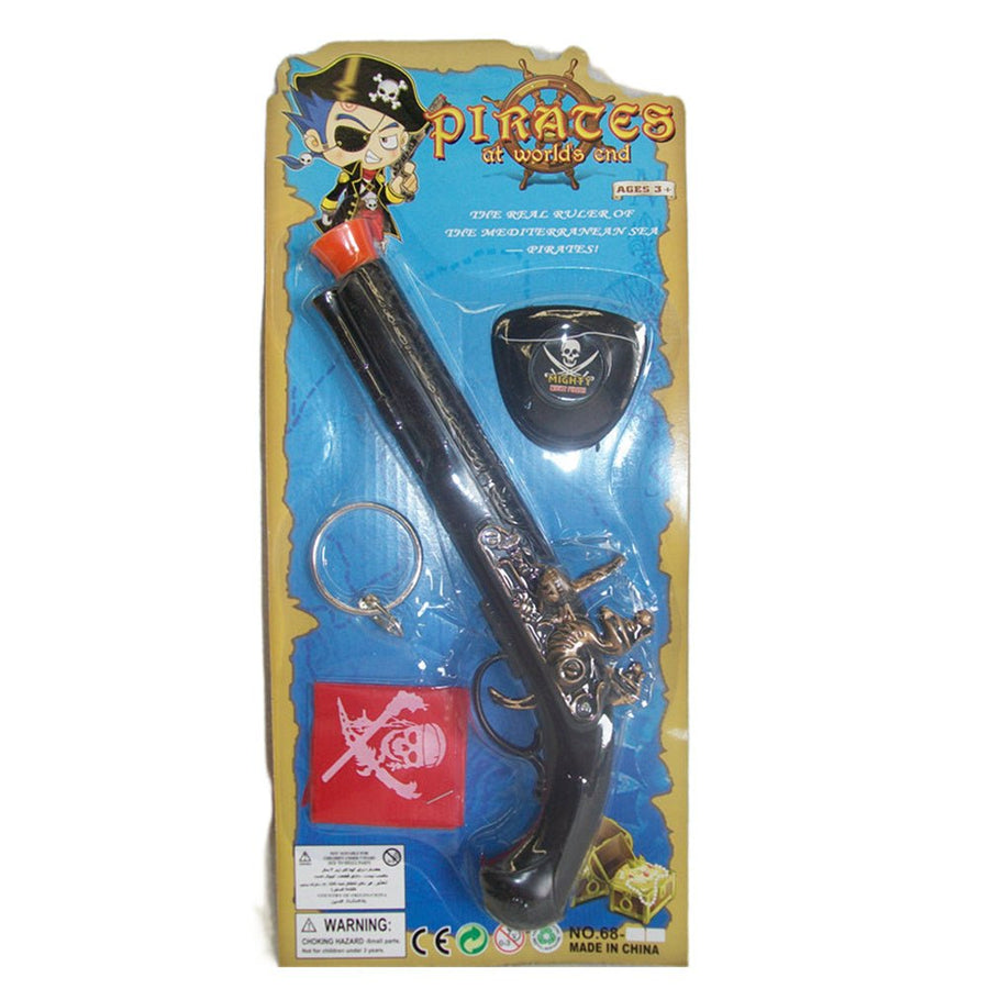 Premium 2 Piece Pirate Pistol Toy Set with Eye Patch and Headband