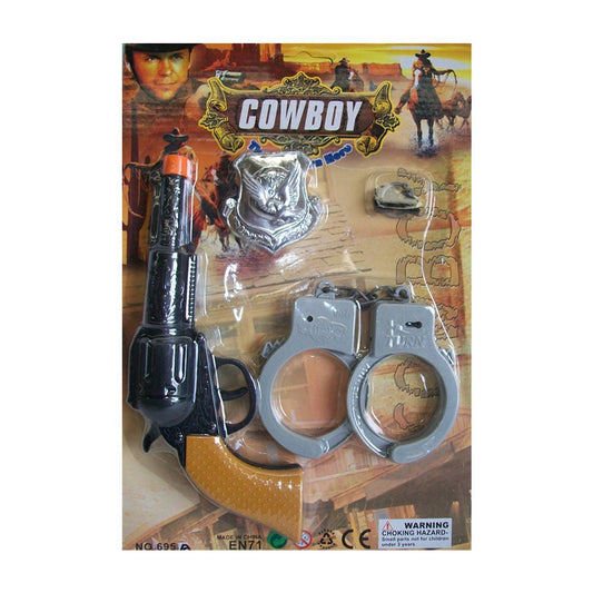 Premium Kids' Cowboy Gun & Handcuff Toy Play Set for Sheriff & Criminal Roleplay