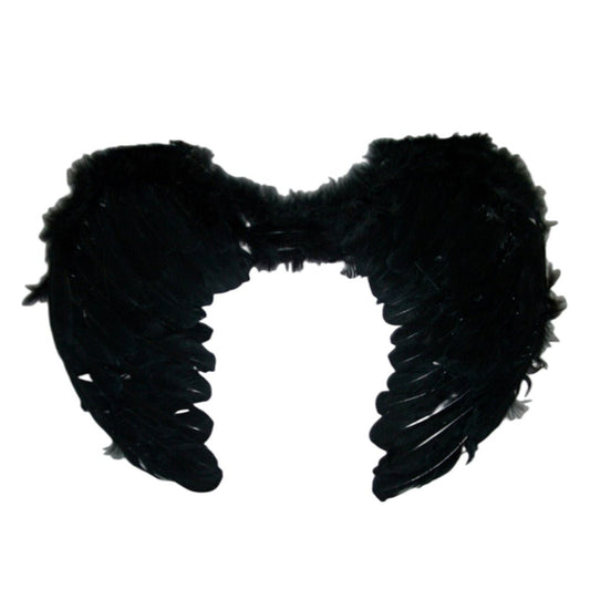 Large feather angel wings assorted colours - Black
