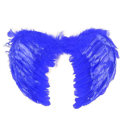 Large feather angel wings assorted colours - Black