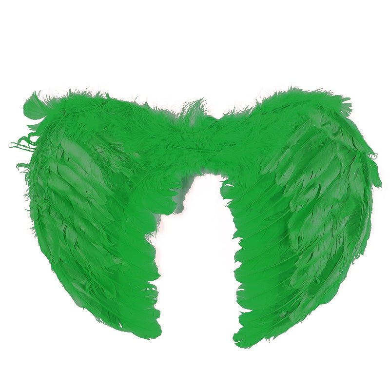 Large feather angel wings assorted colours - Green