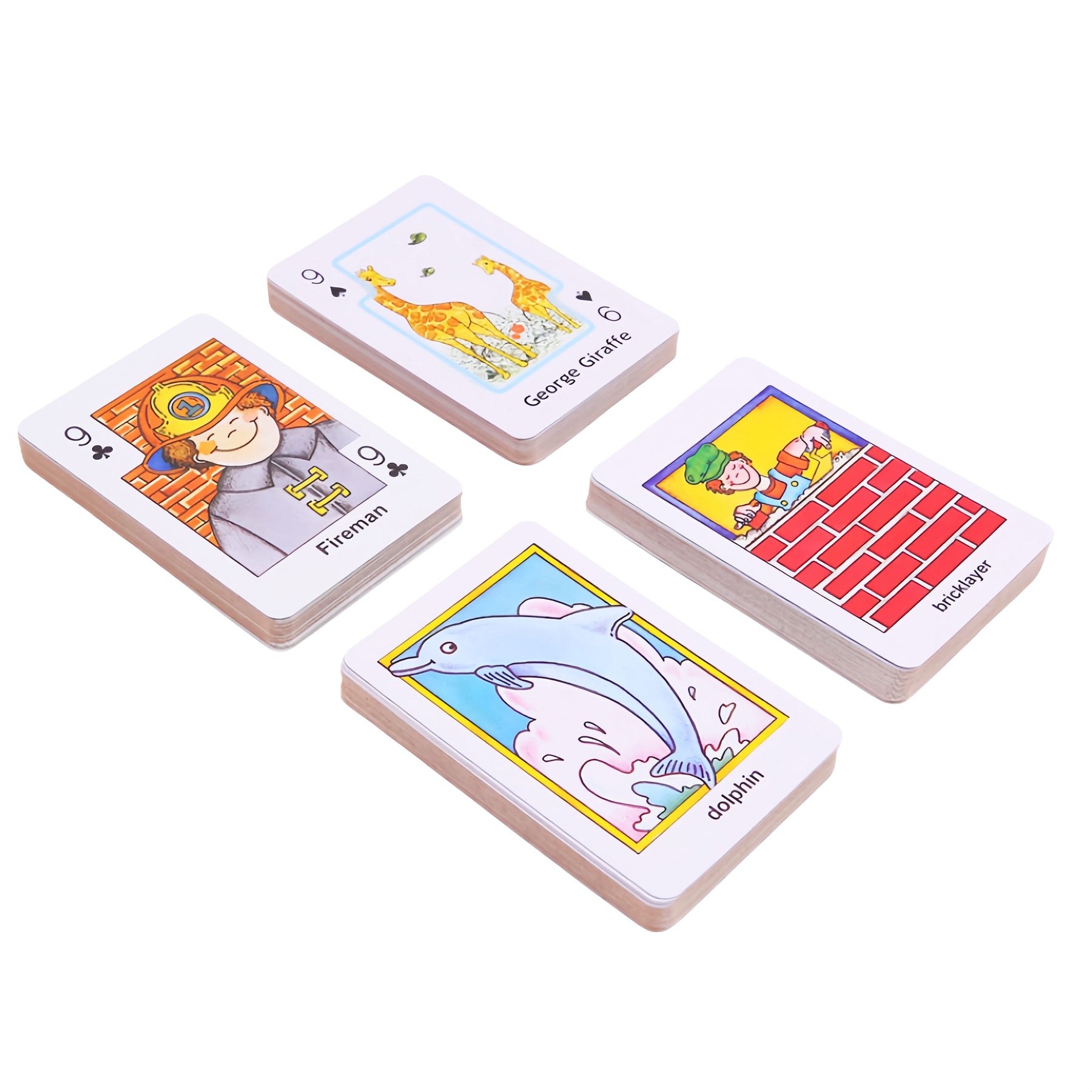 Educational Children Card Games: Crazy Eight, Hearts, Old Maid & Fish Set - SuperSaverAU - view 1