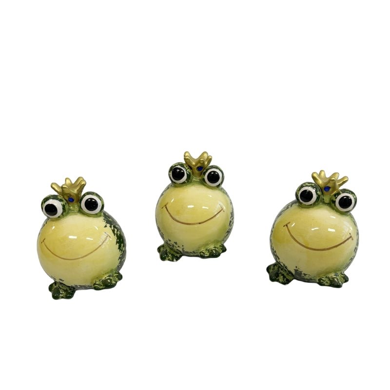 Cute Frog Princesses Set - 3 Unique Figurines