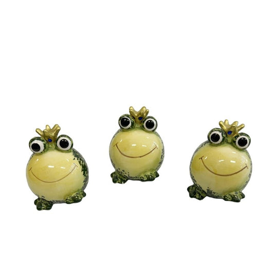 Cute Frog Princesses Set - 3 Unique Figurines