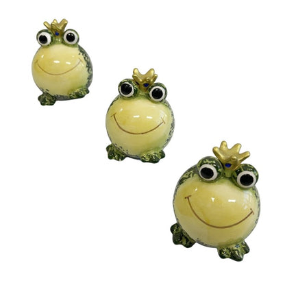 Cute Frog Princesses Set - 3 Unique Figurines