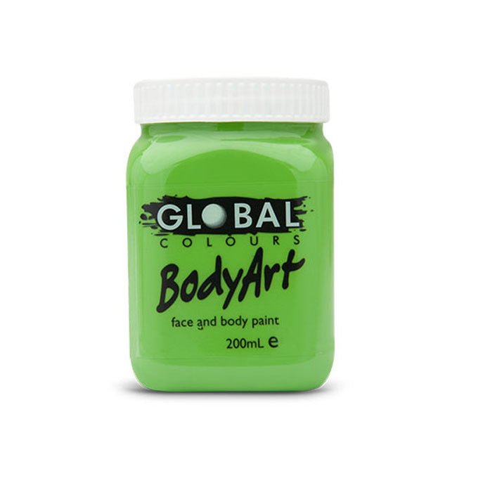 Global Colours BodyArt Face and Body Paint 200ml - Deep Green, Eco-Friendly, Quick Drying - SuperSaverAU - view 4