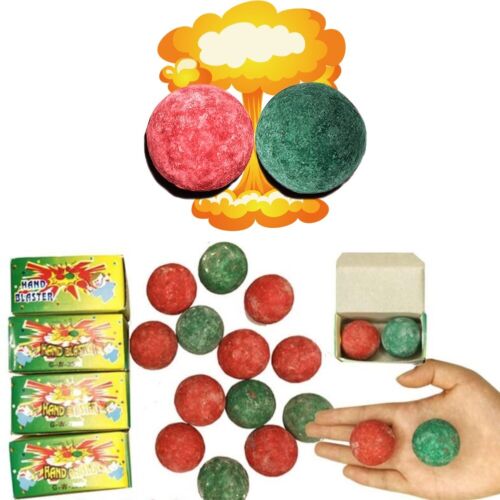Vintage Hand Blaster Popping Balls (4 Pack) - Non-Flammable 80s 90s Crackling Toy