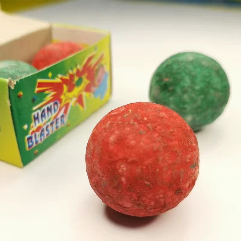 Vintage Hand Blaster Popping Balls (4 Pack) - Non-Flammable 80s 90s Crackling Toy