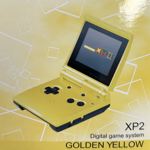 Premium Pocket XP 2 Yellow Handheld Retro Game Console Built In Classic Games