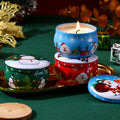 4 Pcs Scented Candle Tinplate Jars - Natural Wax & Plant Scents, Christmas Gift - SuperSaverAU - view 4