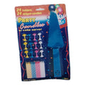 4 Sets of Party Candles & Cake Server Set - 24PCs Striped Candles & Holders - SuperSaverAU - view 2