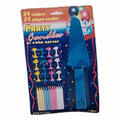4 Sets of Party Candles & Cake Server Set - 24PCs Striped Candles & Holders - SuperSaverAU - view 3