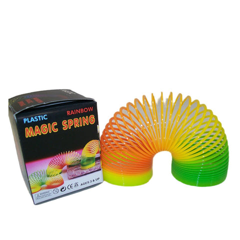 Rainbow Spring Plastic Medium Size - Fun and Colorful Spring Toy - SuperSaverAU - view 1