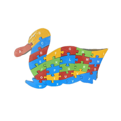 WOODEN ANIMAL PUZZLES - Alphabet & Numbers Assorted - A to Z & 1 to 26