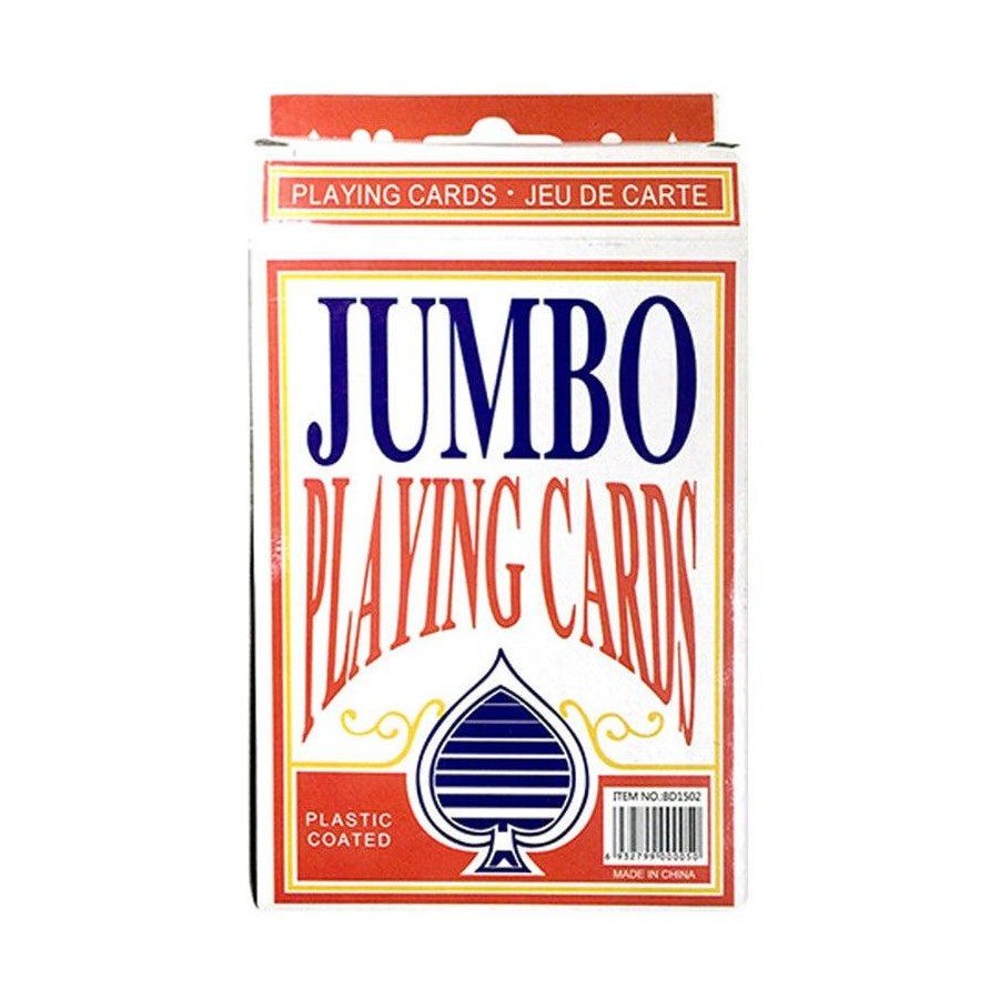 Premium Jumbo Playing Cards Large Plastic Coated Poker Deck