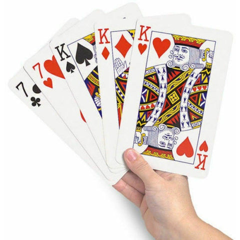 Premium Jumbo Playing Cards Large Plastic Coated Poker Deck