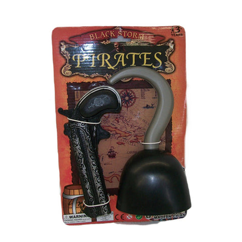 Pirate Gun & Hook Costume Accessory Set - SuperSaverAU - view 1
