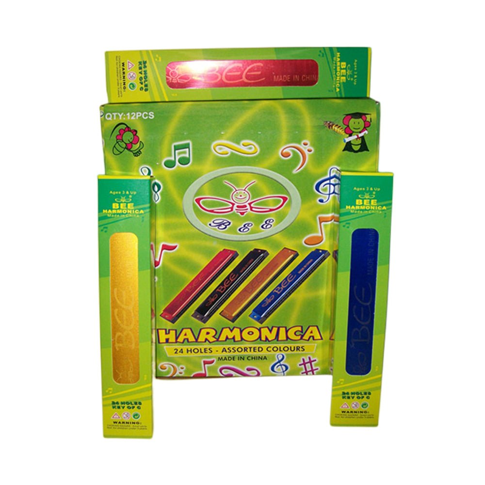 2 Pcs 24 Holes Harmonica - Assorted Colours - SuperSaverAU - view 1