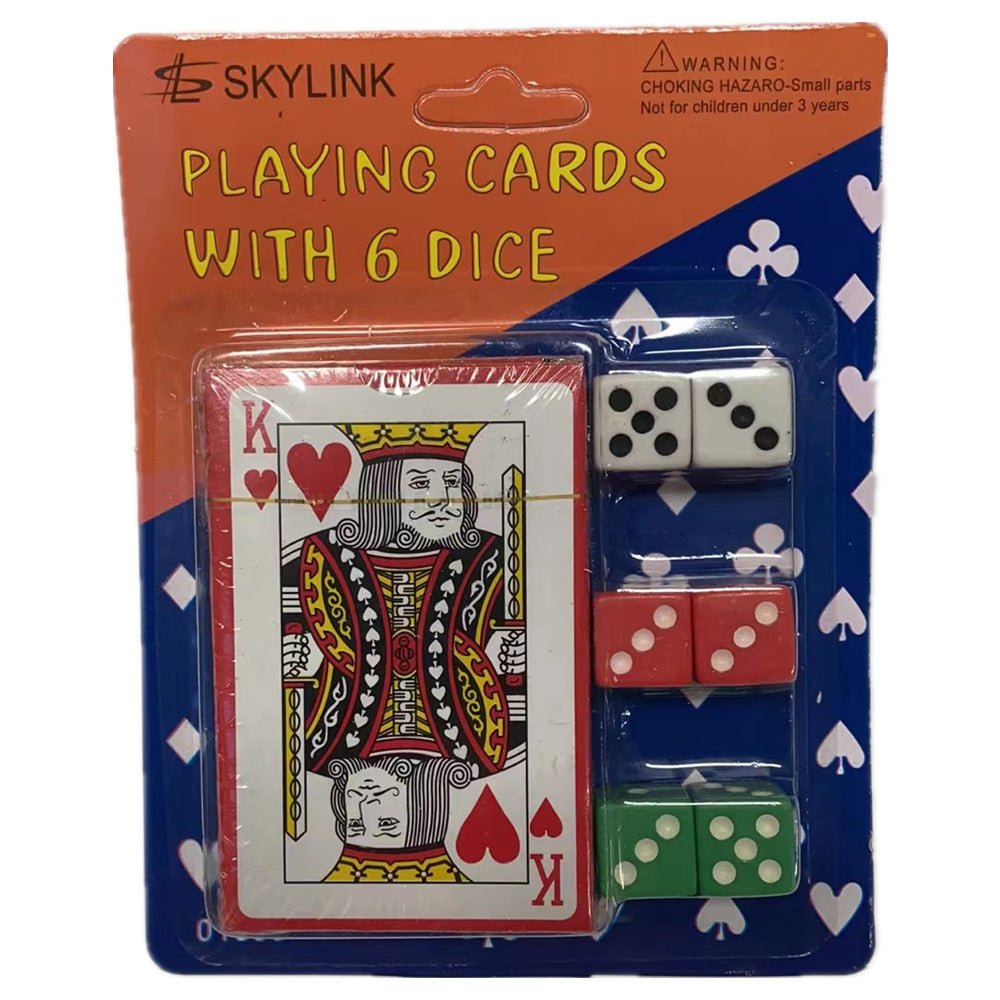 Poker-Dice Hybrid Game with 6 Colourful Dices - Fun Action Combo - SuperSaverAU - view 1