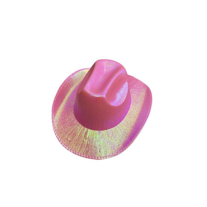 Holographic Cowboy Party Hat (Adult Size) - Green
