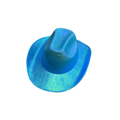 Holographic Cowboy Party Hat (Adult Size) - Yellow