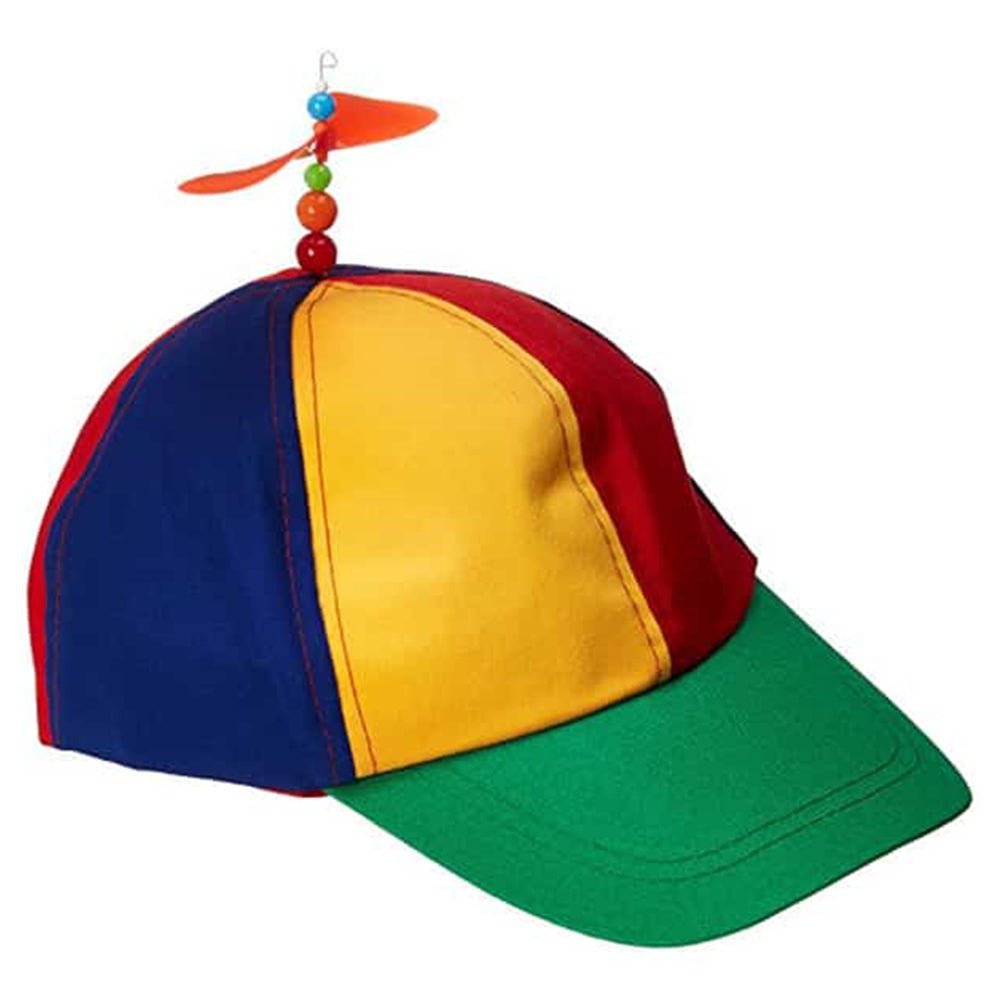 2x Propeller rainbow cap Helicopter Hat Clown Cap - SuperSaverAU - view 1