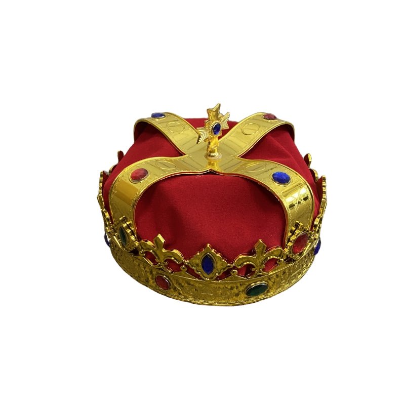 Deluxe Crown Hat with Gems - Regal Style