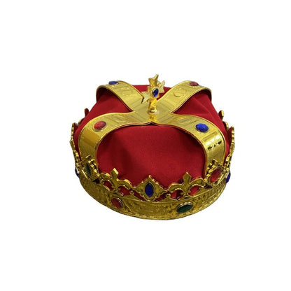 Deluxe Crown Hat with Gems - Regal Style