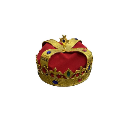 Deluxe Crown Hat with Gems - Regal Style