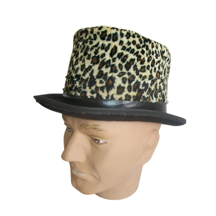 Leopard Print Top Hat Costume Party Fashion Accessory
