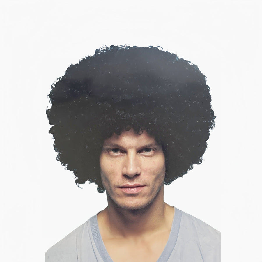 Premium Large Gold Afro Wig Costume Accessory
