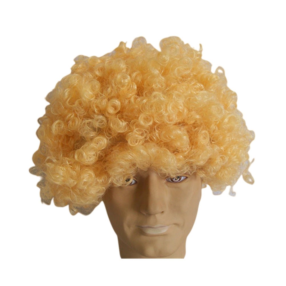Premium Large Gold Afro Wig Costume Accessory