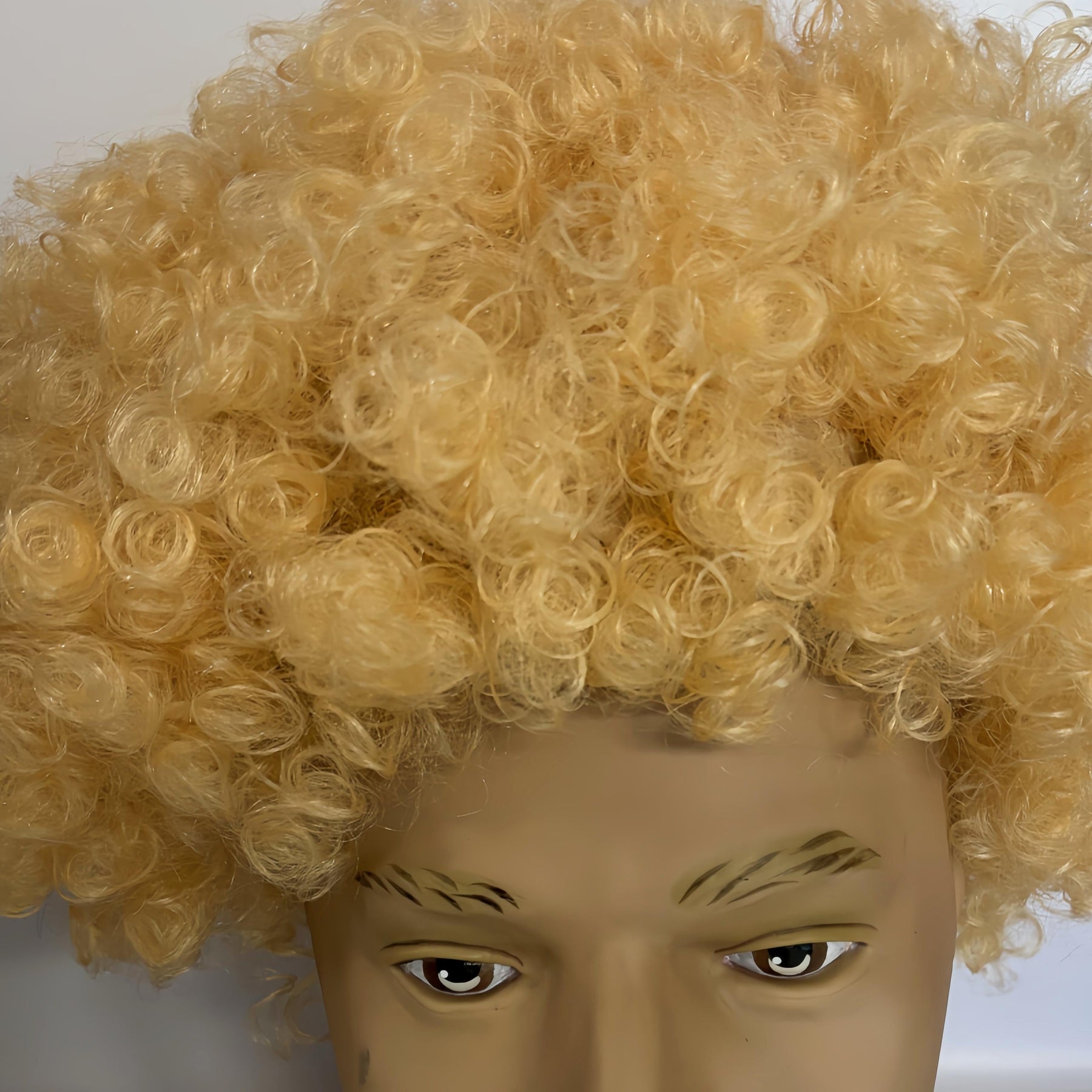 Premium Large Gold Afro Wig Costume Accessory