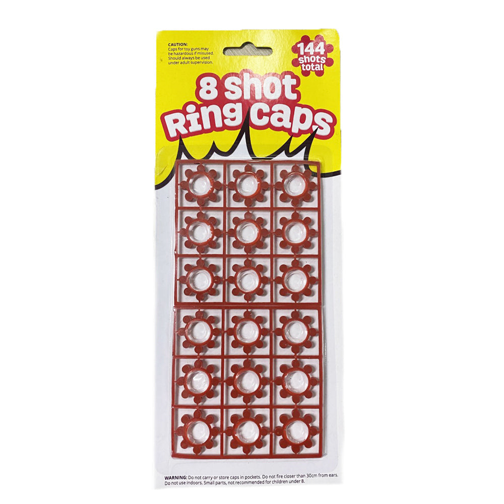 Premium 8 Shot Star Ring Caps for Toy Cap Gun 144 Shots
