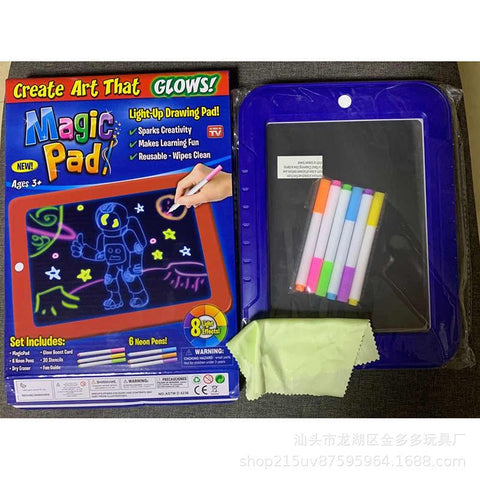 Magic Drawing Pad LED Writing Board - Creative Art Toy for Kids - SuperSaverAU - view 2