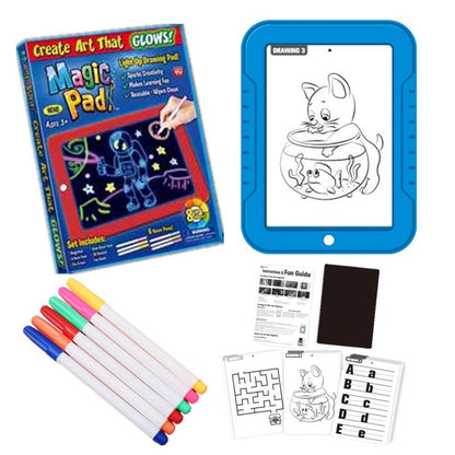Magic Drawing Pad LED Writing Board - Creative Art Toy for Kids