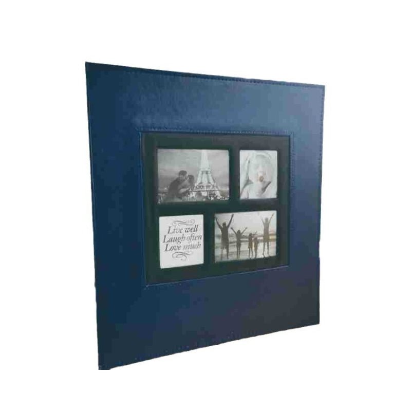 Premium Navy Extra Large 600 Pocket Leather Photo Album