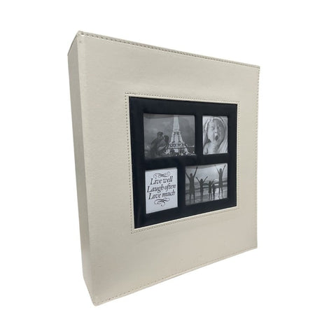 Premium Silver Extra Large 600 Pocket Leather Photo Album