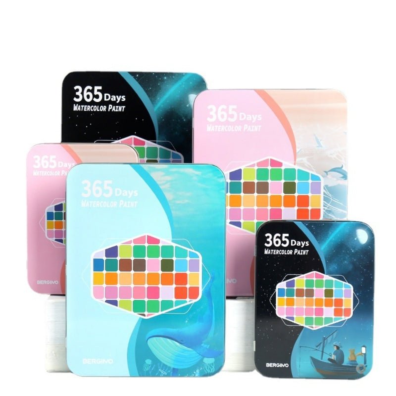 Portable 60-piece Concentrated Colour Block Paint Set with Brush - SuperSaverAU - view 3