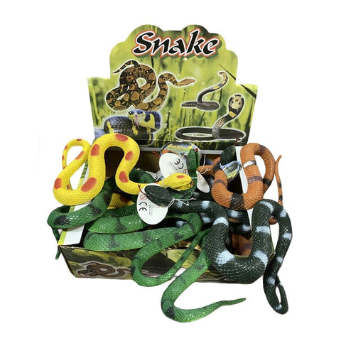 4x Realistic Rubber Snakes - Lifelike Trick Toy for Game Night Surprise - SuperSaverAU - view 1