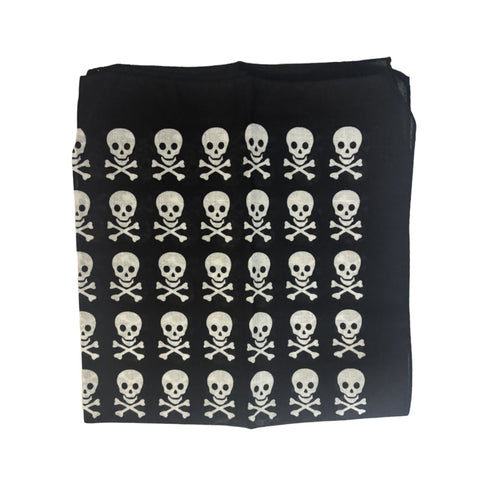 Skull-Themed Pirate Bandana - 50x50cm, Bold Design for Events - SuperSaverAU - view 1